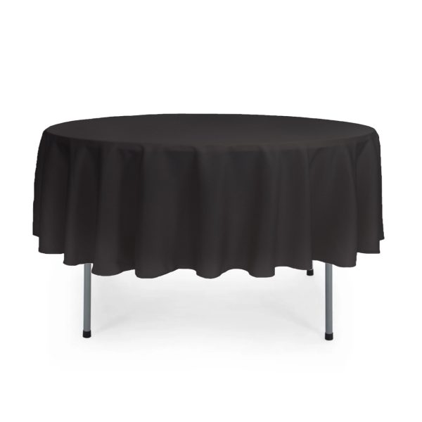 Black Circular Tablecloth - 90"