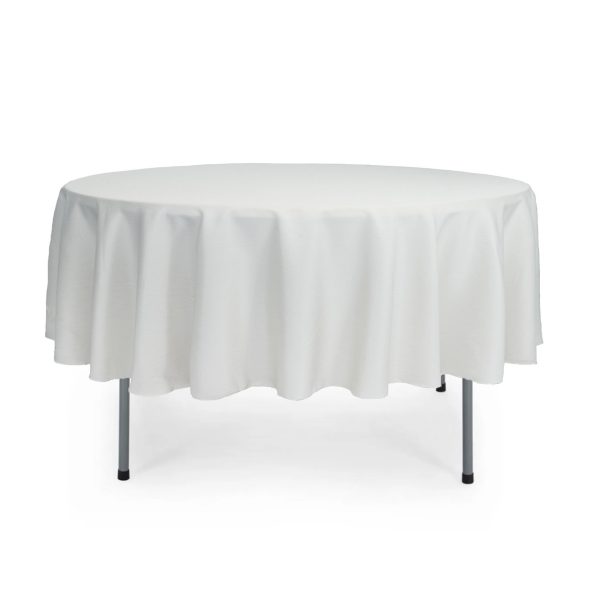 White Circular Tablecloth - 90"