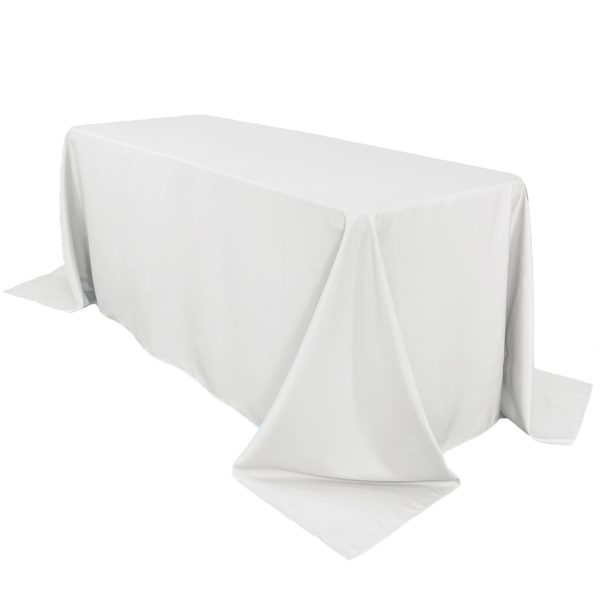 White Rectangular Tablecloth - 132"x60"