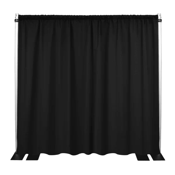 Midnight Black Draping - 8' High (Per 10 Foot Section)