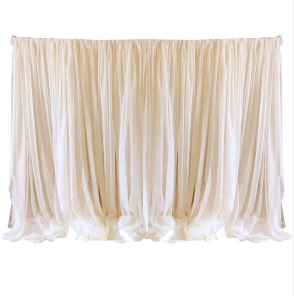 Elegant Ivory Draping - 8' High (Per 10 Foot Section)