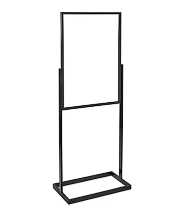 Floor Standing Sign Holder - Single Tier, 24 x 36", Black