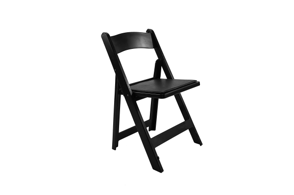 Black Padded Folding Chair