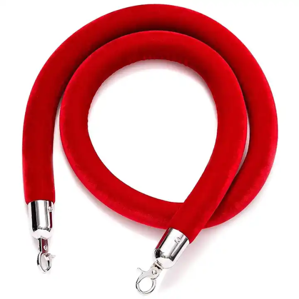 Red Velvet Stanchion Rope 8'